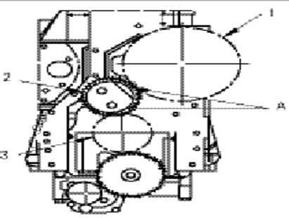 圖3 C-9型柴油機正時齒輪機構